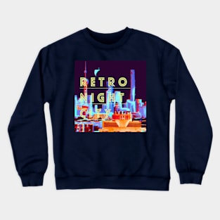 Retro Night City Crewneck Sweatshirt